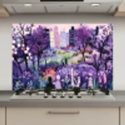 Park - Bomen - Bloemen - Gebouwen keuken achterwand spatscherm klein -3d_website