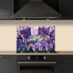 Park - Bomen - Bloemen - Gebouwen keuken achterwand spatscherm klein -sfeer1