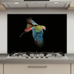 Papegaai - Kleurrijk - Vleugels - Sierlijk keuken achterwand spatscherm klein -3d_website