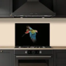 Papegaai - Kleurrijk - Vleugels - Sierlijk keuken achterwand spatscherm klein -sfeer1