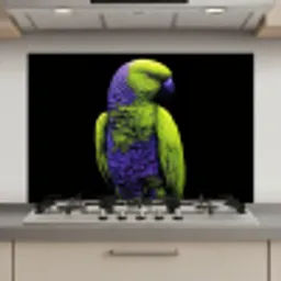 Papegaai - Veren - Opvallend - Groen keuken achterwand spatscherm klein -3d_website