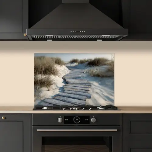 Pad - Planken - Duinen - Gras keuken achterwand spatscherm klein -sfeer1