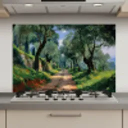Pad - Bomen - Schaduw - keuken achterwand spatscherm klein -3d_website