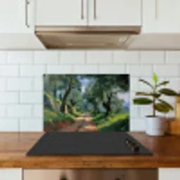 Pad - Bomen - Schaduw - keuken achterwand spatscherm klein -sfeer2