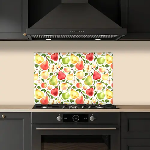 Patroon - Appels - Peren keuken achterwand spatscherm klein 900 -sfeer1