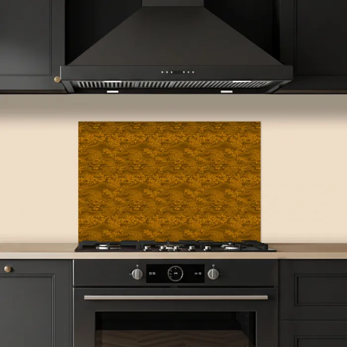 Patroon - Bloesem - Heuvels keuken achterwand spatscherm klein 900 -sfeer1