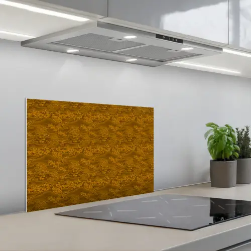 Patroon - Bloesem - Heuvels keuken achterwand spatscherm klein 900 -3d_schuin