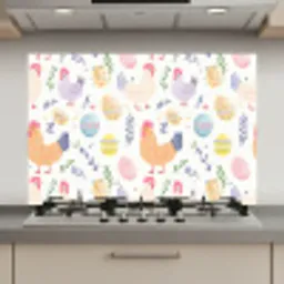 Patroon - Kip - Paaseieren keuken achterwand spatscherm klein -3d_website
