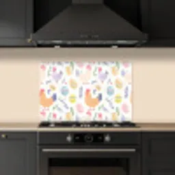 Patroon - Kip - Paaseieren keuken achterwand spatscherm klein -sfeer1