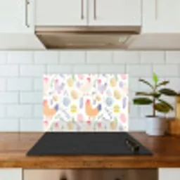 Patroon - Kip - Paaseieren keuken achterwand spatscherm klein -sfeer2