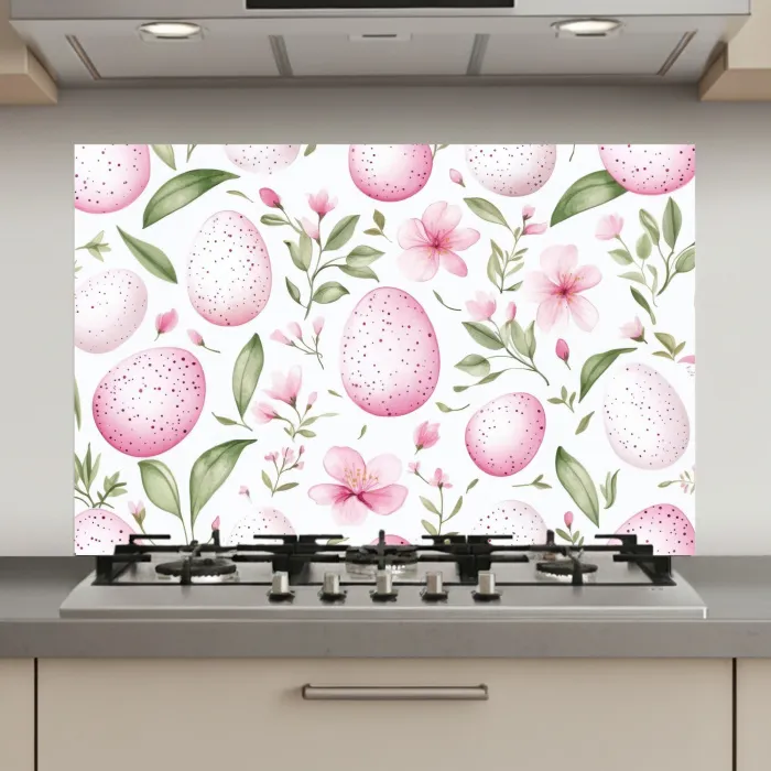 Patroon - Eieren - Roze - Pasen keuken achterwand spatscherm klein -3d_website