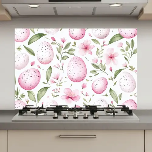 Patroon - Eieren - Roze - Pasen keuken achterwand spatscherm klein -3d_website