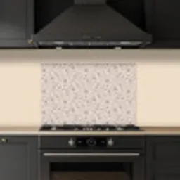 Patroon - Bloemen - Paars keuken achterwand spatscherm klein 900 -sfeer1