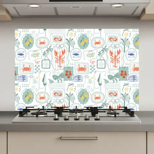 Zee - Sfeer -  kreeft - Citroen keuken achterwand spatscherm klein 900 -3d_website