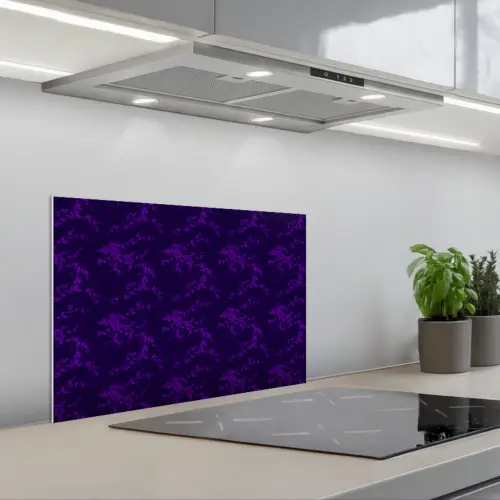 Patroon - Paars - Bloesem keuken achterwand spatscherm klein 900 -3d_schuin
