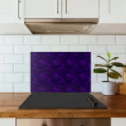 Patroon - Paars - Bloesem keuken achterwand spatscherm klein 900 -sfeer2