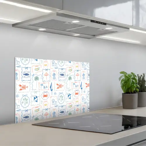Zee - Sfeer - Strand - Multi keuken achterwand spatscherm klein 900 -3d_schuin