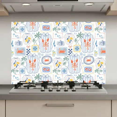 Zee - Sfeer - Krab - Blauw keuken achterwand spatscherm klein 900 -3d_website
