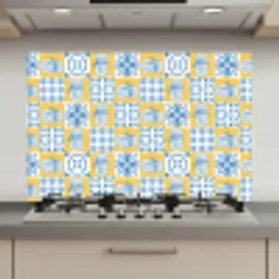 Zee - Geel - Blauw - Wit keuken achterwand spatscherm klein 900 -3d_website