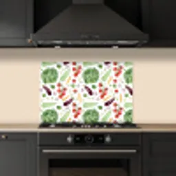 Patroon - Groente - Aquarel keuken achterwand spatscherm klein 900 -sfeer1