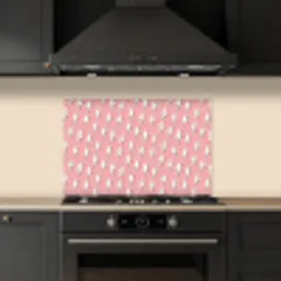 Patroon - Wit - Bliksem - Roze keuken achterwand spatscherm klein 900 -sfeer1
