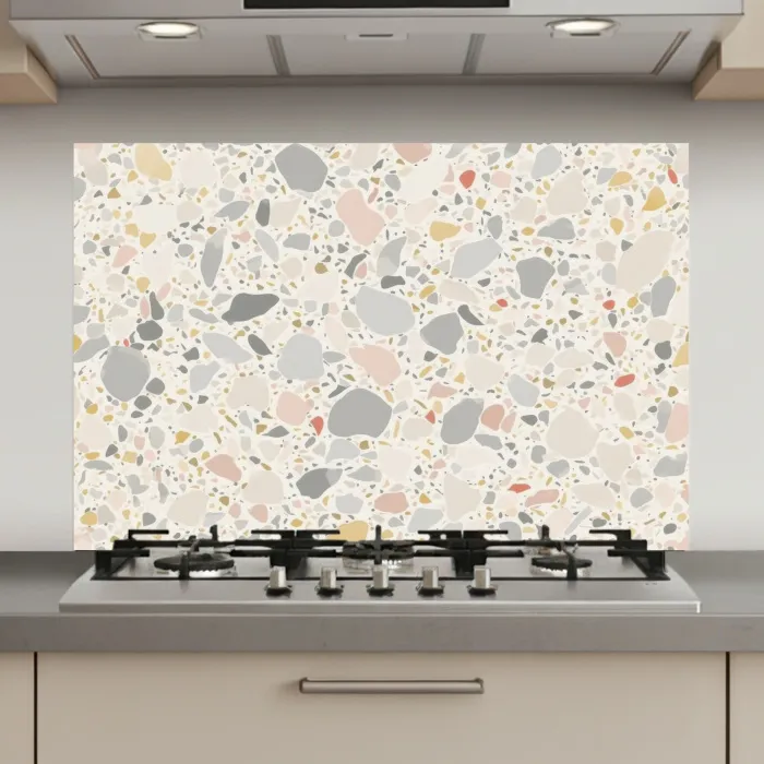 Patronen - Licht - Terrazzo - Decoratie keuken achterwand spatscherm klein -3d_website
