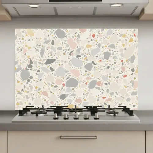 Patronen - Licht - Terrazzo - Decoratie keuken achterwand spatscherm klein -3d_website