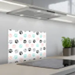 Paw - Pattern - Color keuken achterwand spatscherm klein 900 -3d_schuin