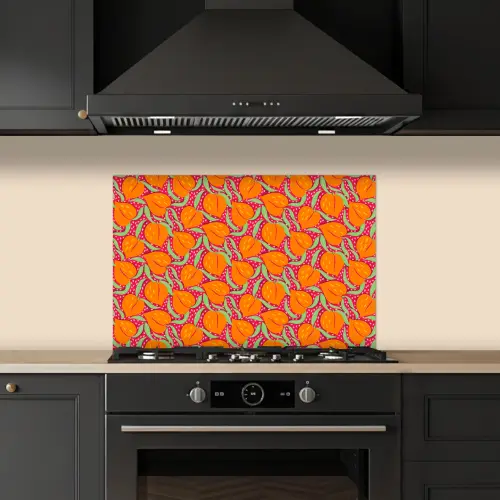 Perziken - Oranje - Zomers keuken achterwand spatscherm klein 900 -sfeer1