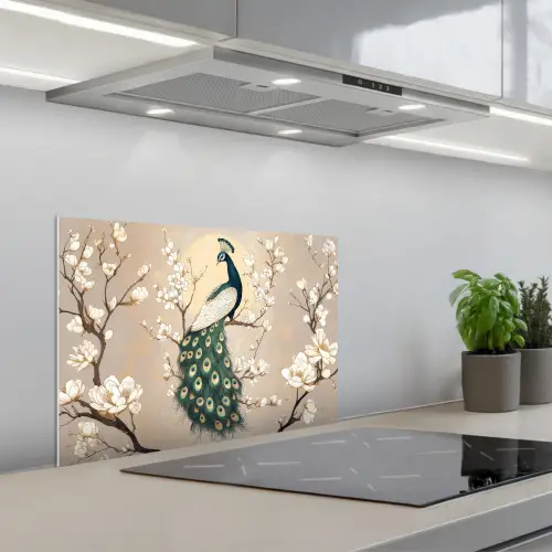 Pauw - Tak - Bloemen keuken achterwand spatscherm klein -3d_schuin