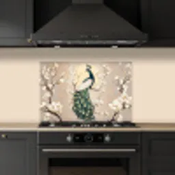 Pauw - Tak - Bloemen keuken achterwand spatscherm klein -sfeer1