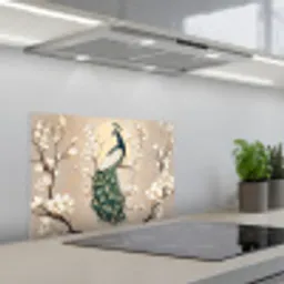 Pauw - Tak - Bloemen keuken achterwand spatscherm klein -3d_schuin