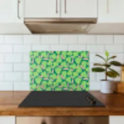 Peren - Groen - Roze keuken achterwand spatscherm klein 900 -sfeer2