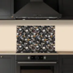 Kiezels - Mix - Aardetonen keuken achterwand spatscherm klein 900 -sfeer1