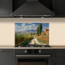 Mensen - Wandelen - Zandpad - Velden keuken achterwand spatscherm klein -sfeer1