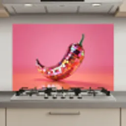 Peper - Disco - Rood - Glitter keuken achterwand spatscherm klein -3d_website