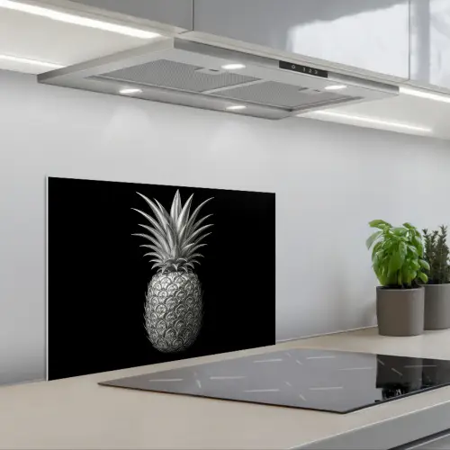 Ananas - Gedetailleerd - Bladeren keuken achterwand spatscherm klein -3d_schuin
