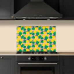 Ananas - Geel - Groen - Tropisch keuken achterwand spatscherm klein 900 -sfeer1