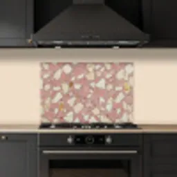 Roze - Decoratie - Stenen - Terrazzo keuken achterwand spatscherm klein -sfeer1