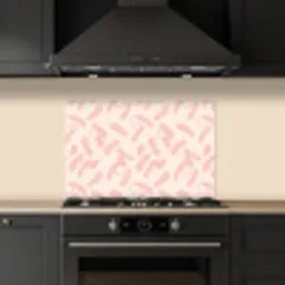 Roze - Veren - Patroon keuken achterwand spatscherm klein 900 -sfeer1