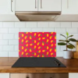 Roze - Mango - Blauwe - Streepjes keuken achterwand spatscherm klein 900 -sfeer2