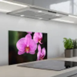Roze orchidee keuken achterwand spatscherm klein -3d_schuin