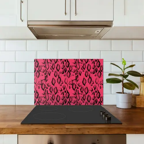 Roze - Slang - Motief keuken achterwand spatscherm klein 900 -sfeer2