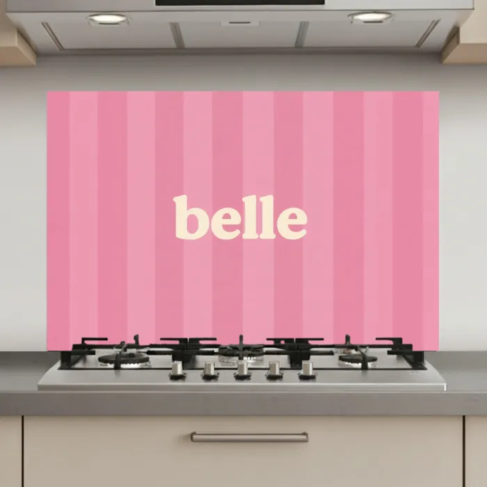 Roze - Gestreept - Belle keuken achterwand spatscherm klein -3d_website