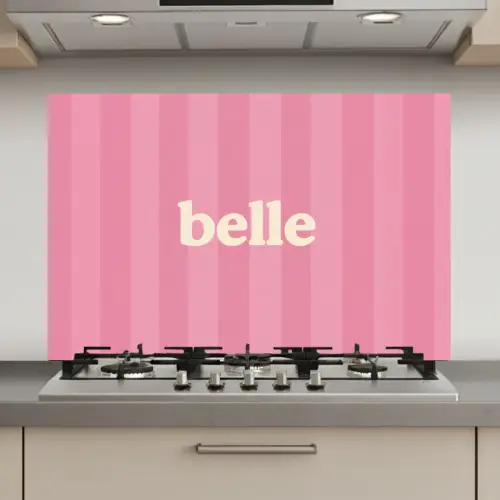 Roze - Gestreept - Belle keuken achterwand spatscherm klein -3d_website