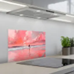 Roze - Surfen - Zee keuken achterwand spatscherm klein -3d_schuin