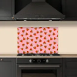 Roze - Watermeloen - Geel - Stippen keuken achterwand spatscherm klein 900 -sfeer1