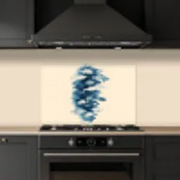 Vissen - Minimalistisch - Blauw keuken achterwand spatscherm klein -sfeer1