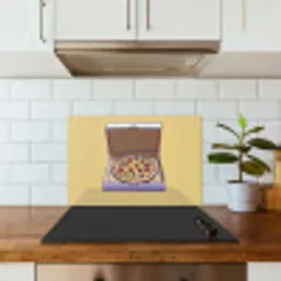 Pizza - Doos - Salami - Illustratie keuken achterwand spatscherm klein -sfeer2