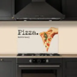 Pizza - Kaas - Pepperoni keuken achterwand spatscherm klein -sfeer1